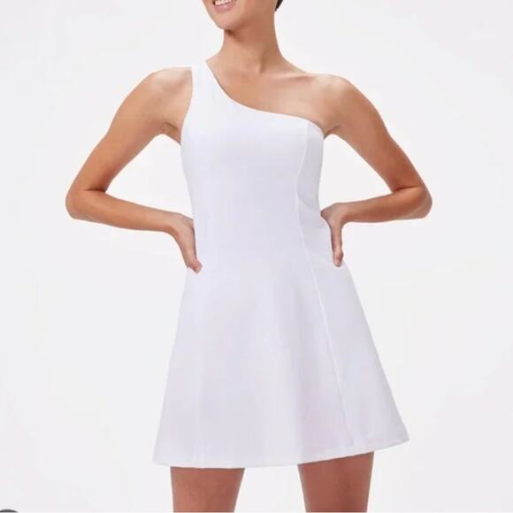 Outdoor Voices White One Shoulder Exercise Dress - Picture 2 of 12
